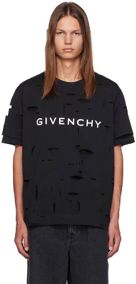 givenchy t shirt 2017|Givenchy distressed t shirt.